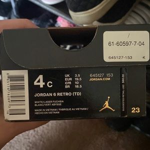 Jordan toddler 4c shoes